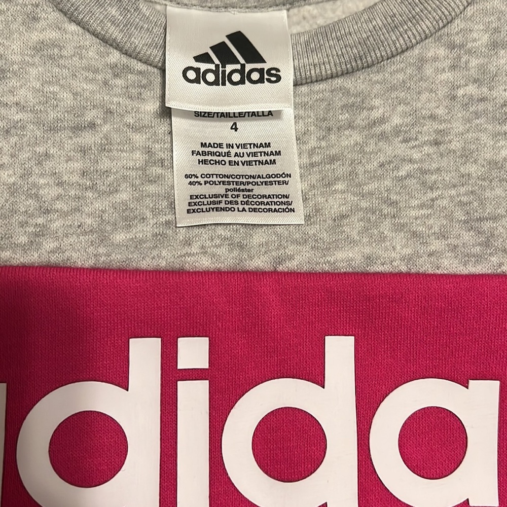 Toddler girls Adidas sweatshirt new with tags - Picture 3 of 4